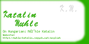 katalin muhle business card
